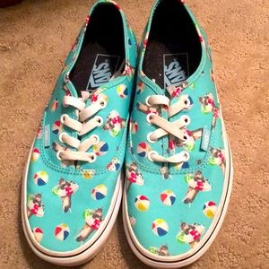 Vans limited edition turquoise animals special edition sneakers -